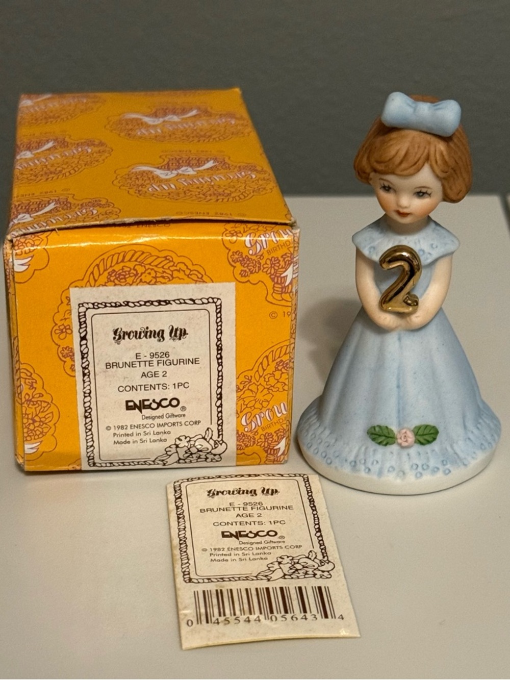 Enesco Growing Up Brunette Age 2 Figurine